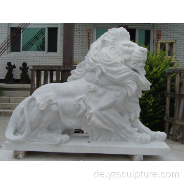 Leben Größe weiße Marmor Löwe Statue zum Verkauf